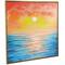 Multi Colored Canvas Handmade Ocean Sunset Landscape Framed Wall Art with Gold Frame 37" x 1" x 37"